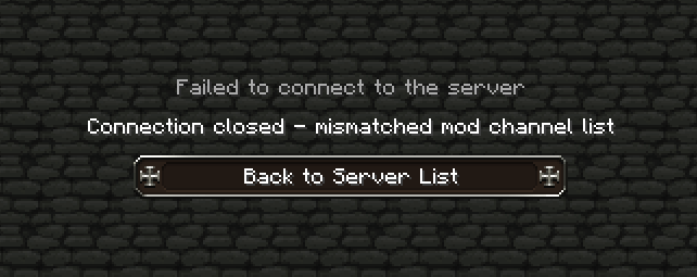 Minecraft Outdated Client Image