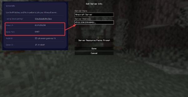 server add tab with instructions