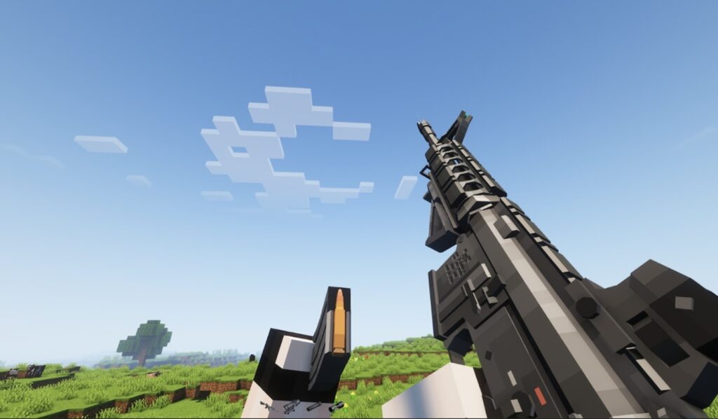 a custom made minecraft gun