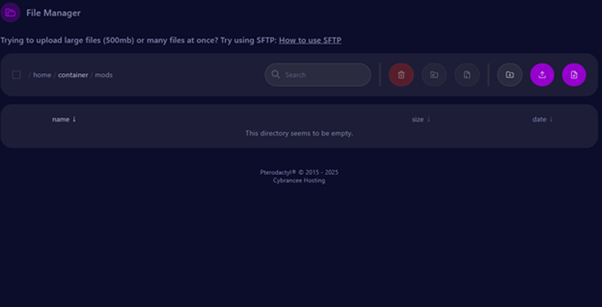 empty mods folder