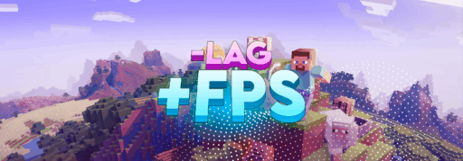 Header with Minecraft background and title about less lag and higher FPS