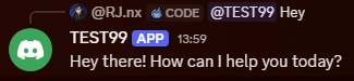 Screenshot of metion discord bot in a message