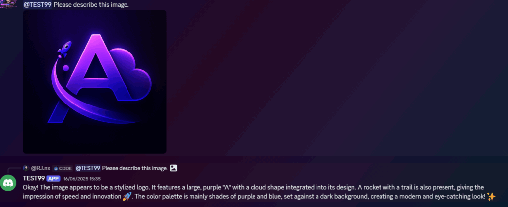 Screenshot of A Discord Chatbot Can Read Images