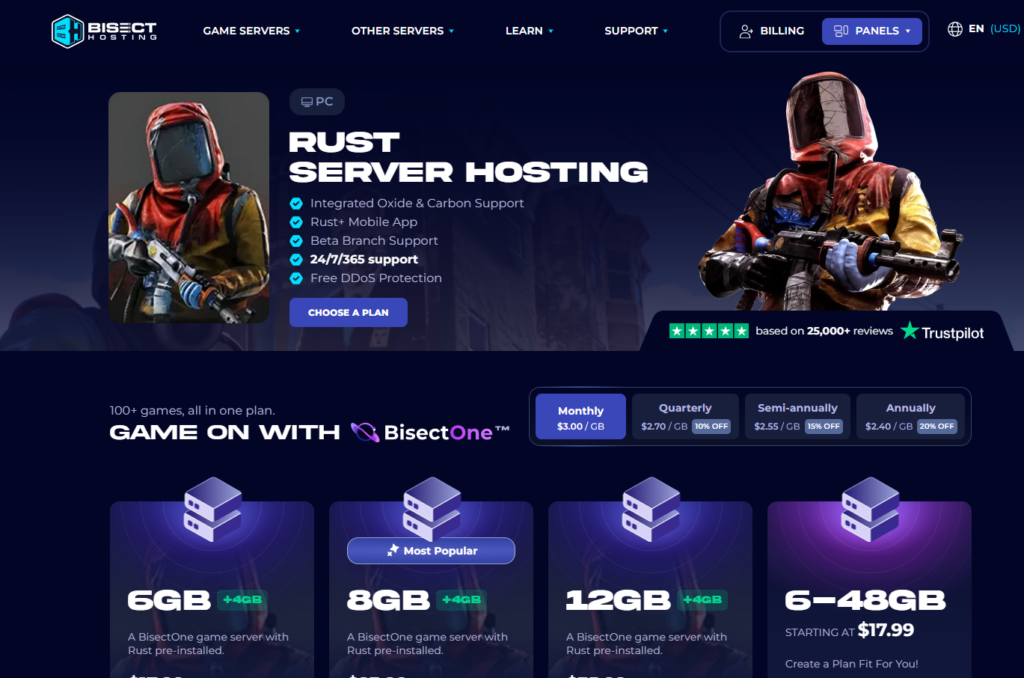 bisect hosting page for rust