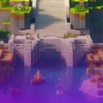 Minecraft city background