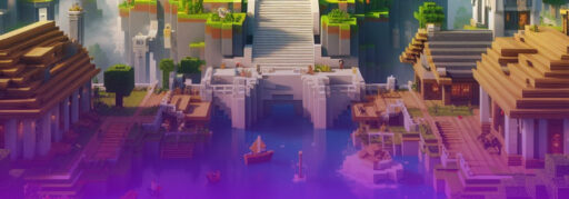 Minecraft city background