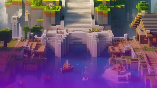 Minecraft city background