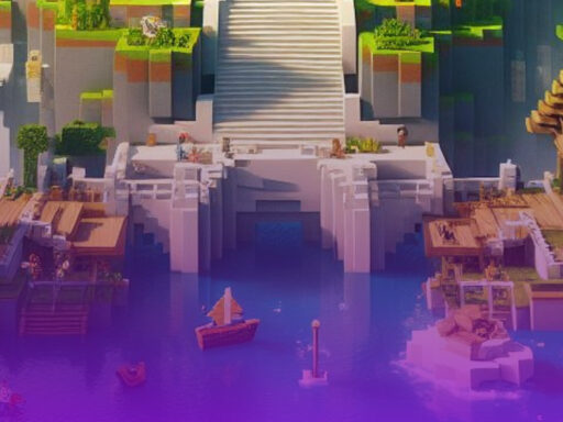 Minecraft city background