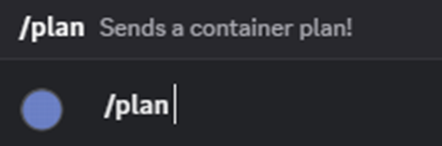 a discord slash command named plan
