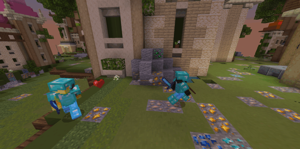 Two players running around