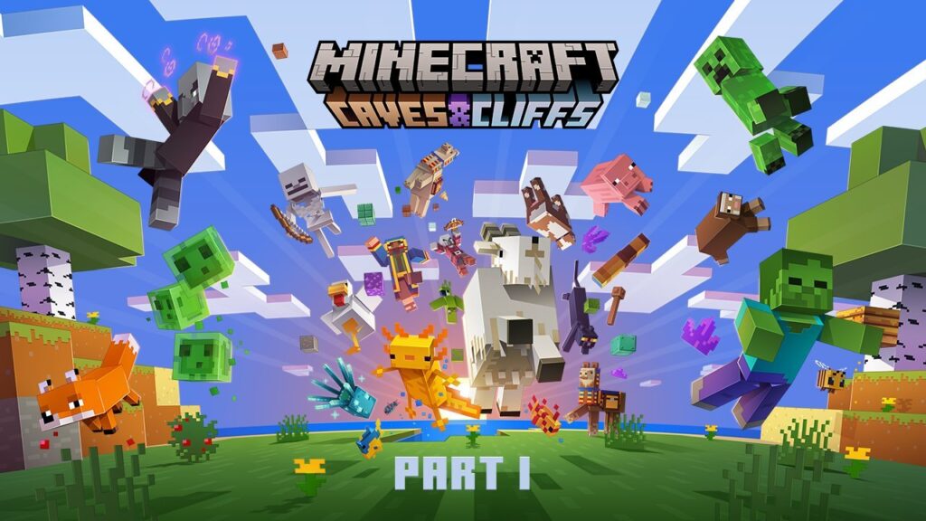 Official Caves and Cliffs Part I Promo Art