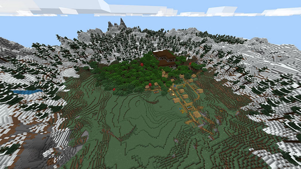 a forest sounded by a snowy taiga