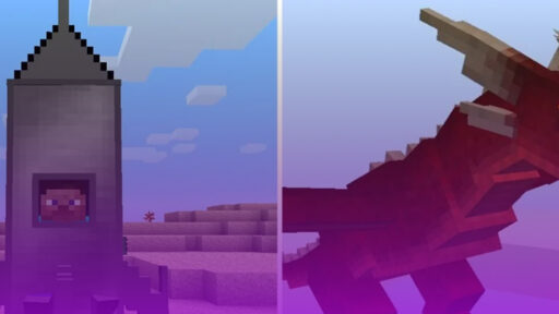 Minecraft banner spaceship and dragon