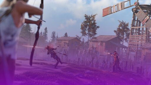 Rust scene with crossbow battle