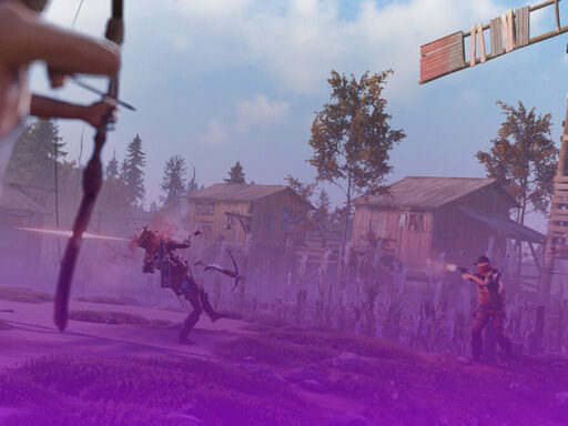 Rust scene with crossbow battle