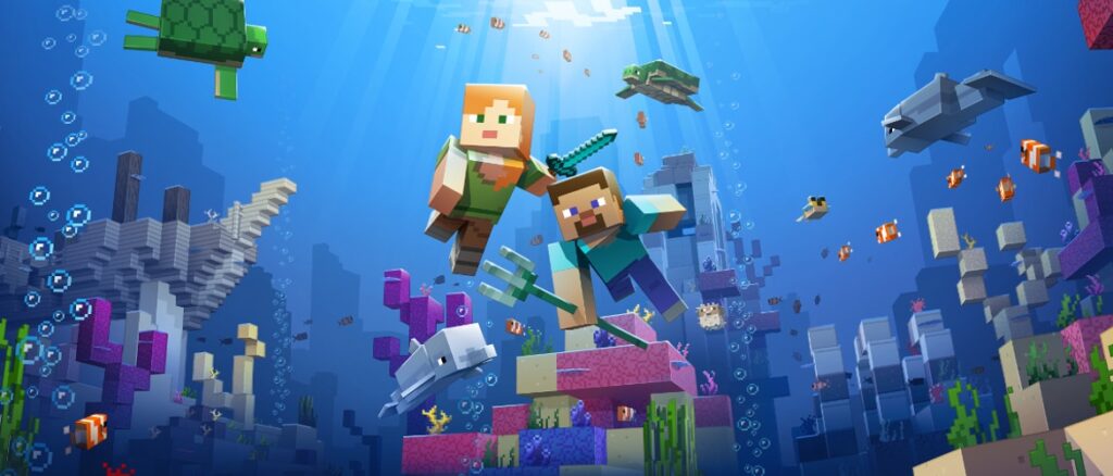 Official Minecraft Update Aquatic Promotional Art