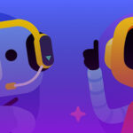 Discord bot characters, on blue background
