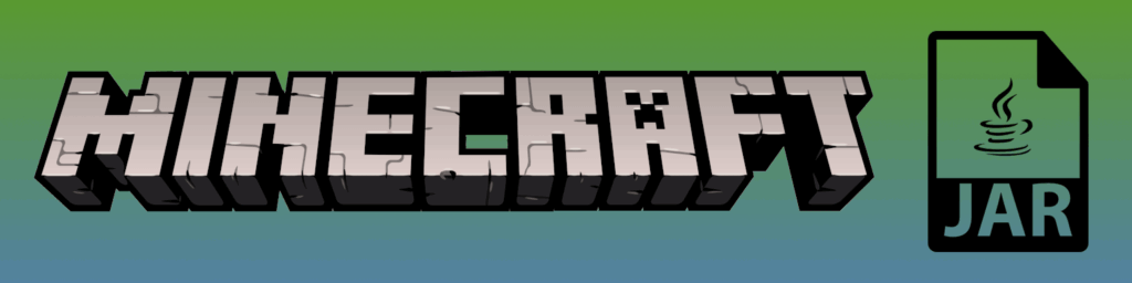 The Minecraft Logo beside the .Jar file symbol