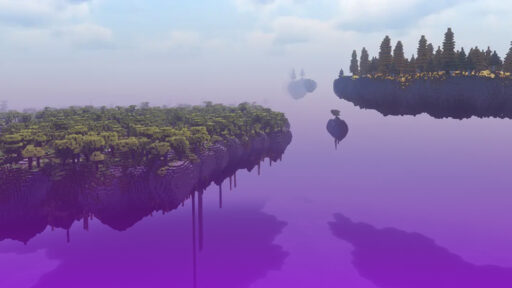 Minecraft floating islands banner