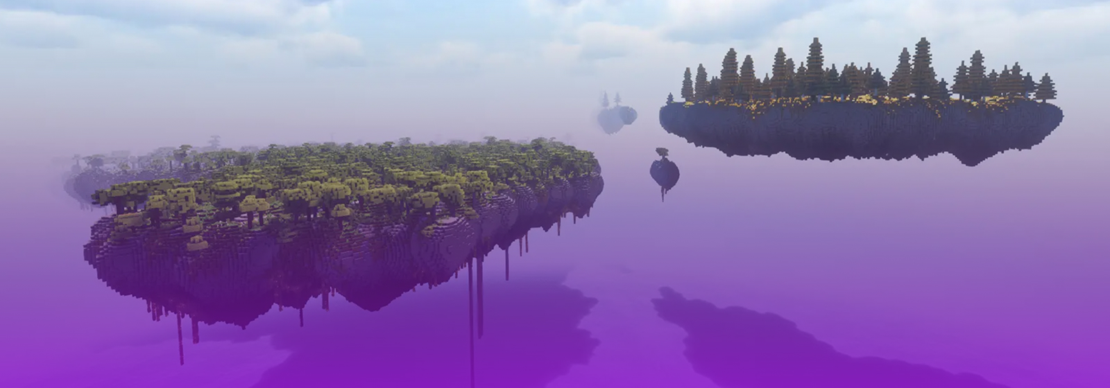 Minecraft floating islands banner