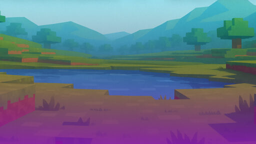 Minecraft tree scenery