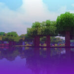 Minecraft tree with water banner
