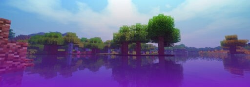 Minecraft tree with water banner