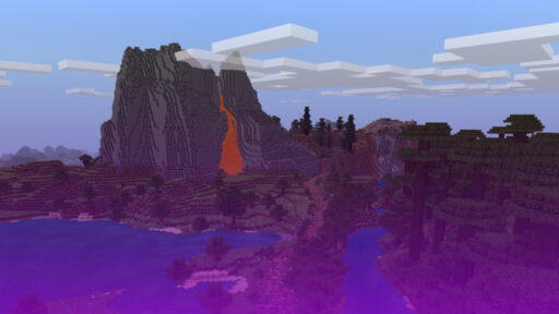 Minecraft volcano banner