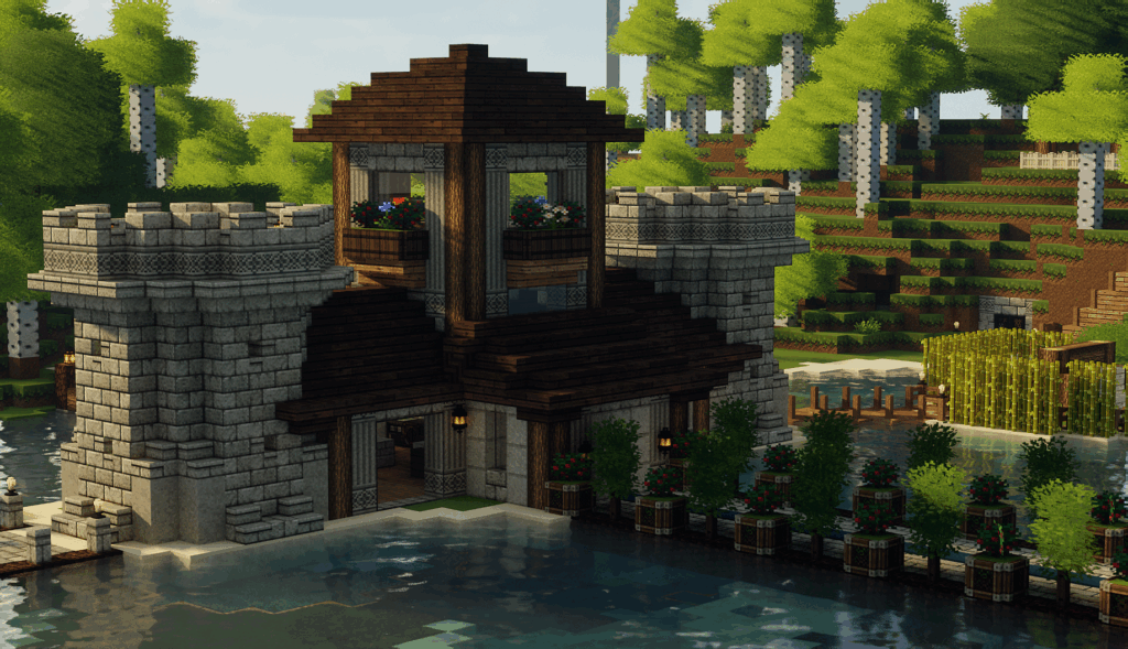 A screenshot taken in Minecraft using a custom resourcepack and shader.