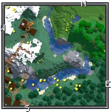 Minecraft map from a birds eye-view