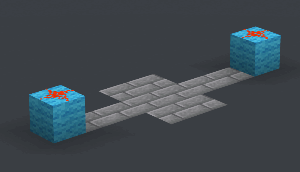 The dust on top of the solid blocks