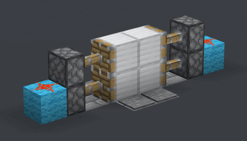 The door blocks and the pressure plates.