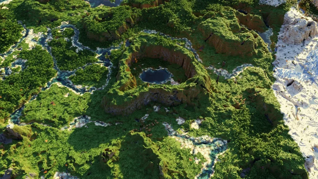 A render of a Minecraft Terrain by u/ninjo_99