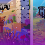 Banner with half Hytale and half Minecraft