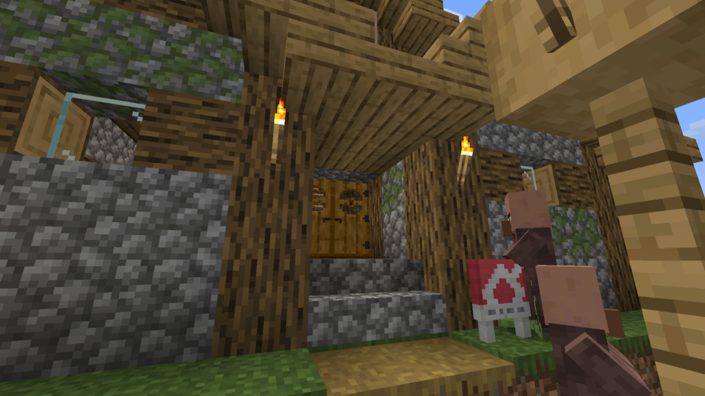 A Poke center from the Minecraft Cobblemon Modpack.