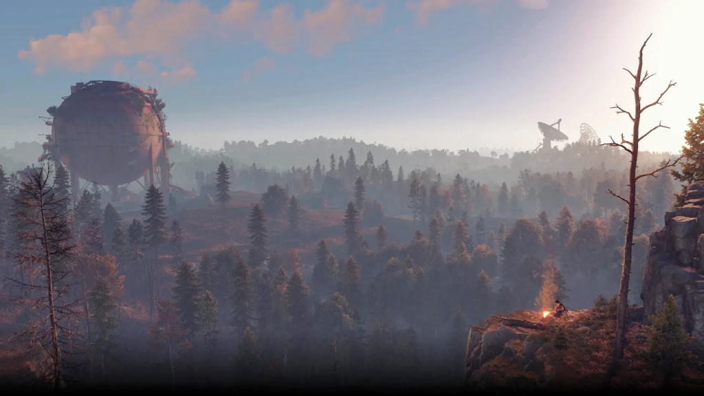 rust image with a nice forest 
