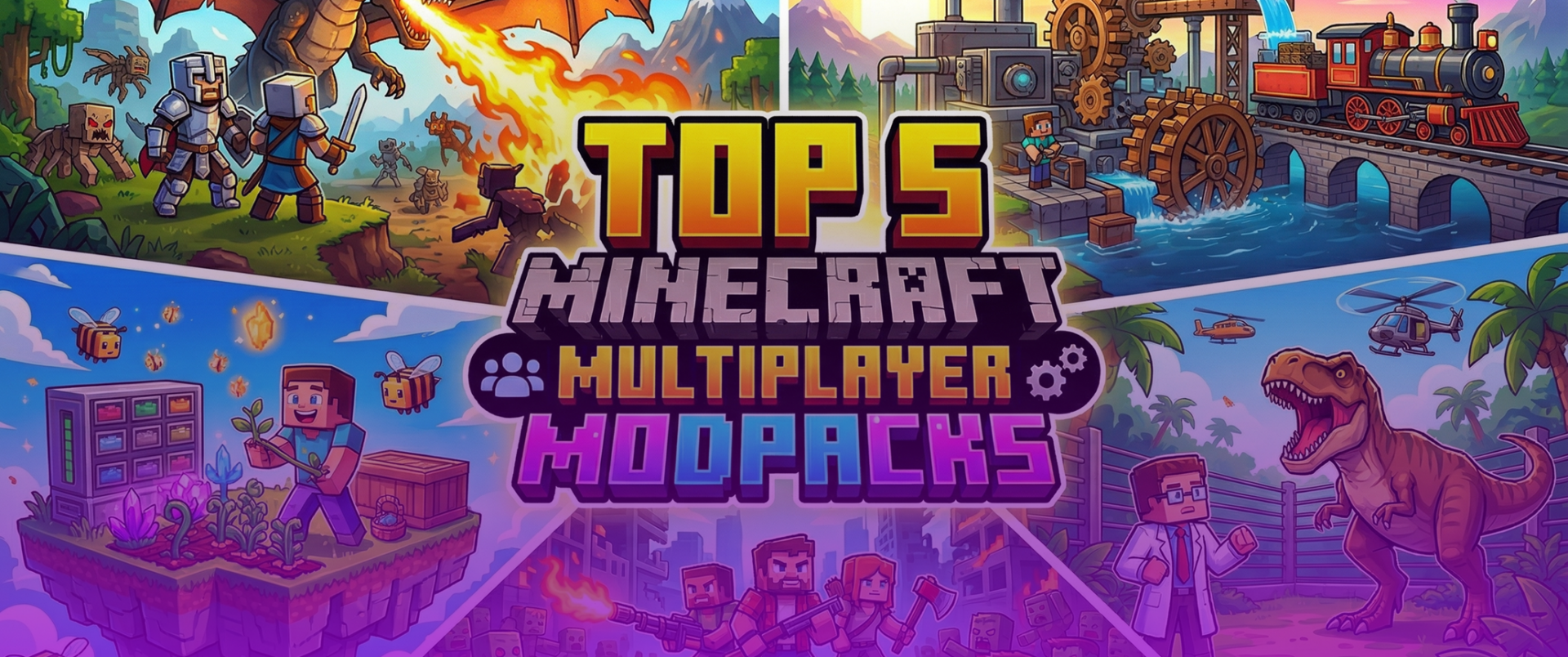 thumbnail for top 5 minecraft multiplayer modpacks