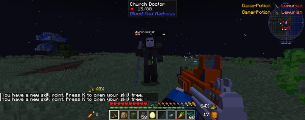 Minecraft Dark RPG modpack combat