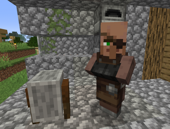 Minecraft weaponsmith villager