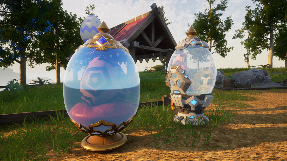 Palworld egg incubator with eggs 