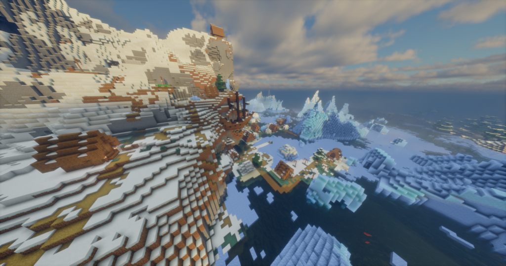 Frozen Seaside Village