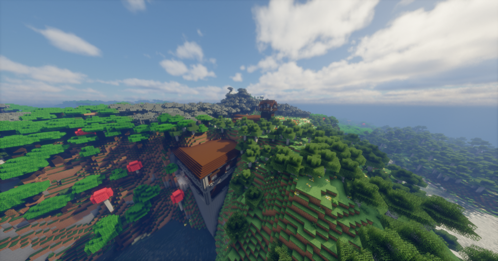 Buried Mansion with Outpost on the Roof