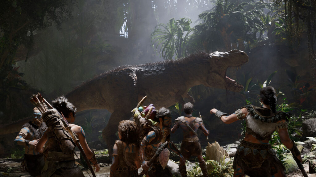Ark 2 Dinosaur with other characters