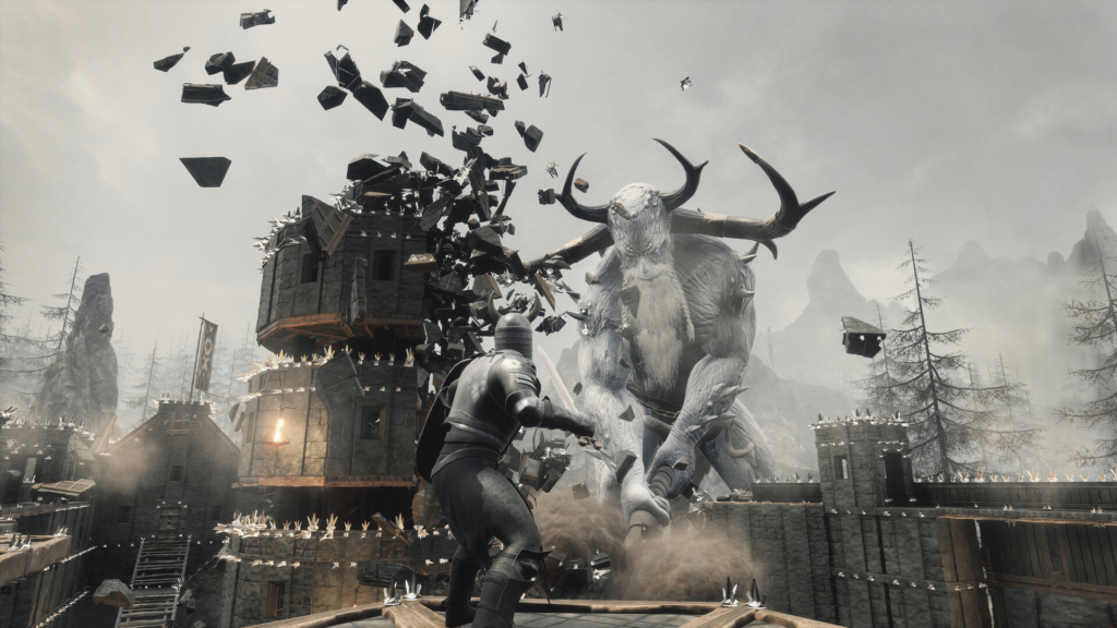 a conan boss fighting with a player 