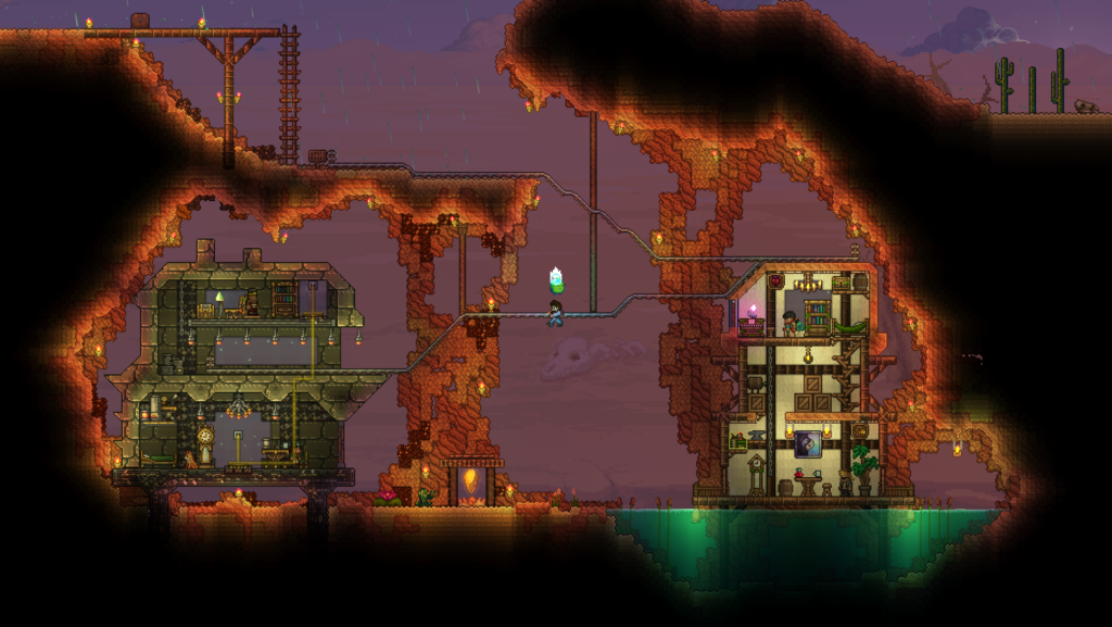 terraria underground desert mine build