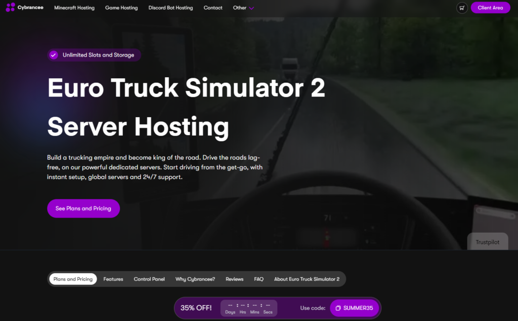 Cybrancee Euro Truck Simulator 2 Hosting Page