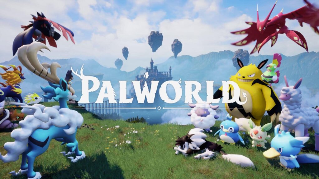 Palworld Pals with Palworld Logo