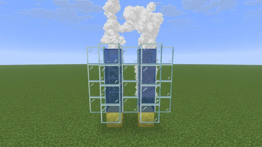 Two geysers without a source block