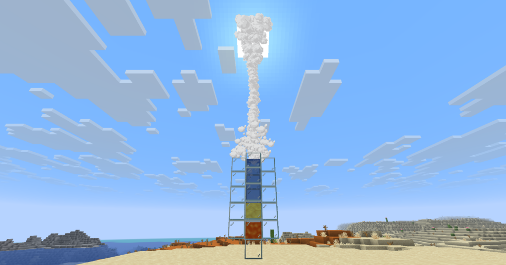A continuous geyser using lava