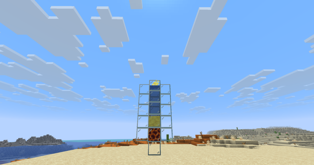 A periodic geyser using magma blocks